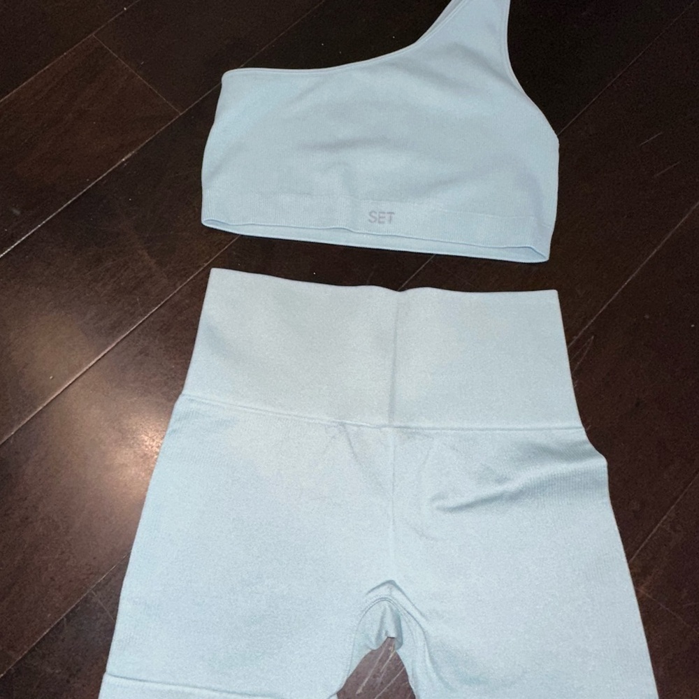 SET Active One-Shoulder Top and Shorts